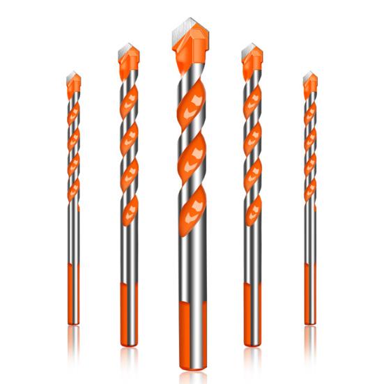 5/10Pcs Triangular Drill Bits Set Sharp Tip High Strength Hard Alloy Multifunctional Masonry Punching Drill Bits for Ceramic Tile Marble Concrete