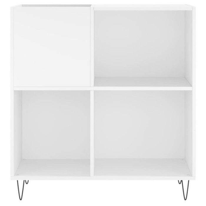 VidaXL Record Cabinet White 84.5x38x89 Cm Engineered Wood 831772