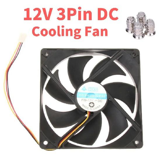 

1pcs 120mm 120x25mm 12V 3Pin DC Brushless PC Computer Case Cooling Fan 1300PRM Cooling Radiator Ventilador PC Cooler Master