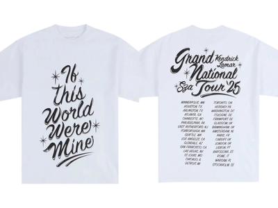 SZA Kendrick Lamar 2025 Global Tour Printed T-Shirt Fan Men's and Women's T-Shirt Vintage Cotton Fan Support Summer Top