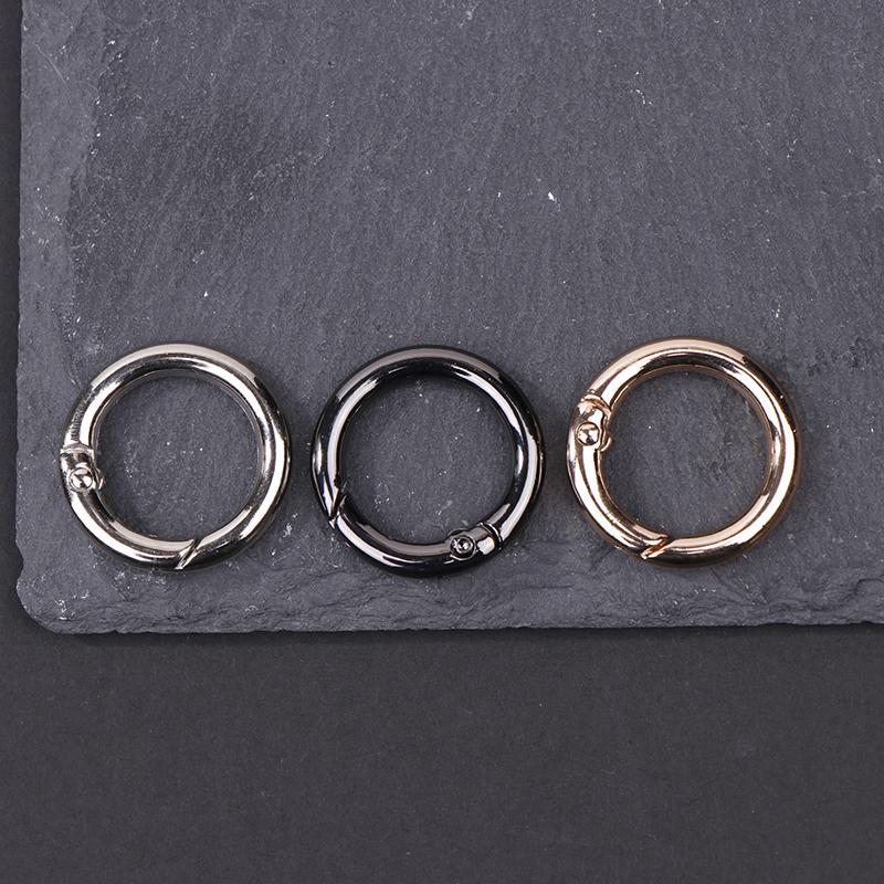 1PC Adjustable Key Rings for Bag Jewelry Finings 25MM Open Spring Ring Buckle Keychain Round Carabiner