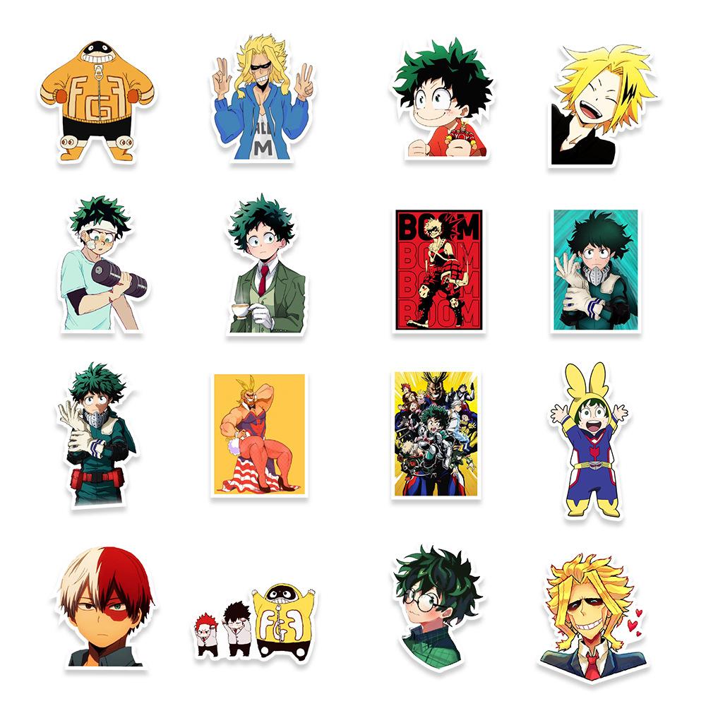 50 New Styles My Hero Academy Graffiti Stickers Luggage Skateboard Bicycle Decorative Stickers