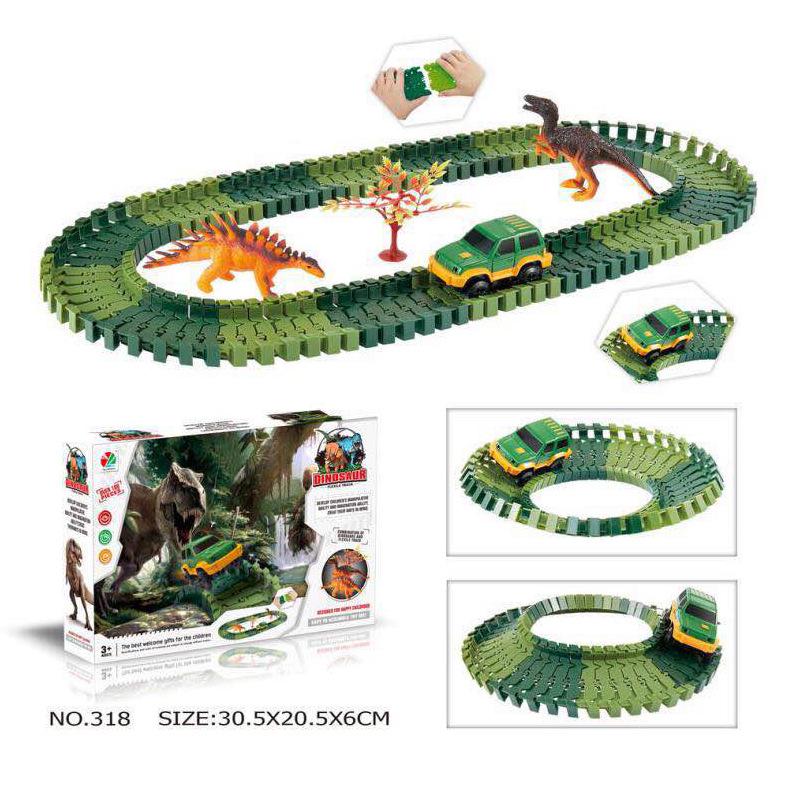 Children's DIY Electric Racing Car & LED Train Educational Toy Set