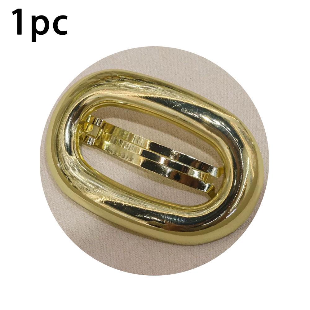 Elegant Metal Hair Accessories Fashion Hollow Oval Spring Hair Clips Vintage Geometric Ponytail Hairpin Barrettes For Women Girl