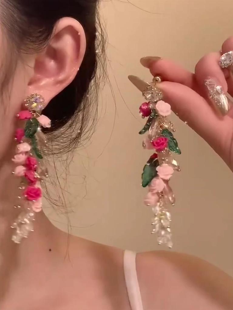 Super Glitzernde Zirkon Quastenohrringe - Vintage Koreanischer Influencer Stil 2025 Trend