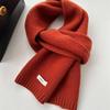 Scarf For Men And Women Solid Color Design Knit Winter Accessory