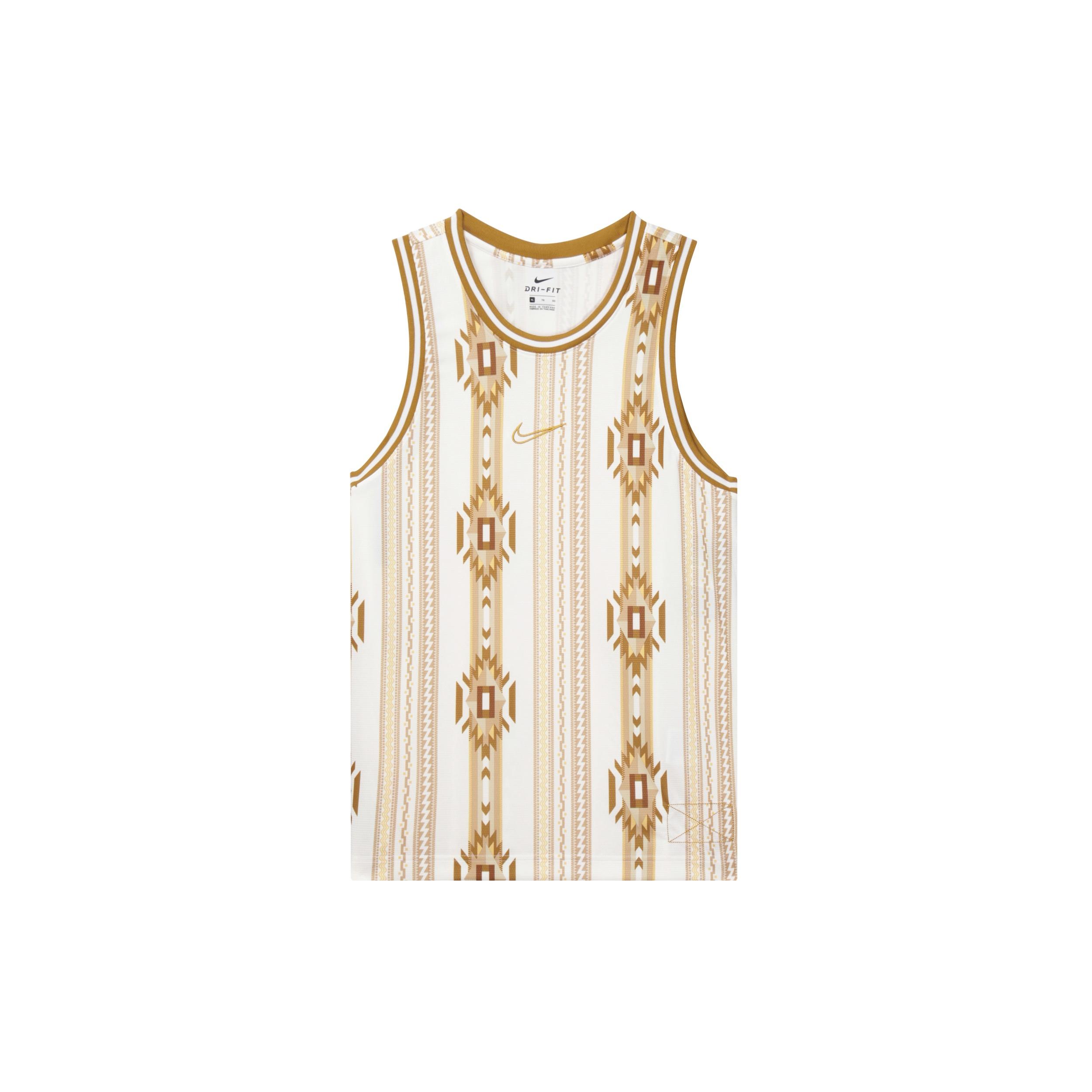 Nike Dri-fit Quick Dry Basketball Jersey Vest Creamy White Men s CD0418-133 L
