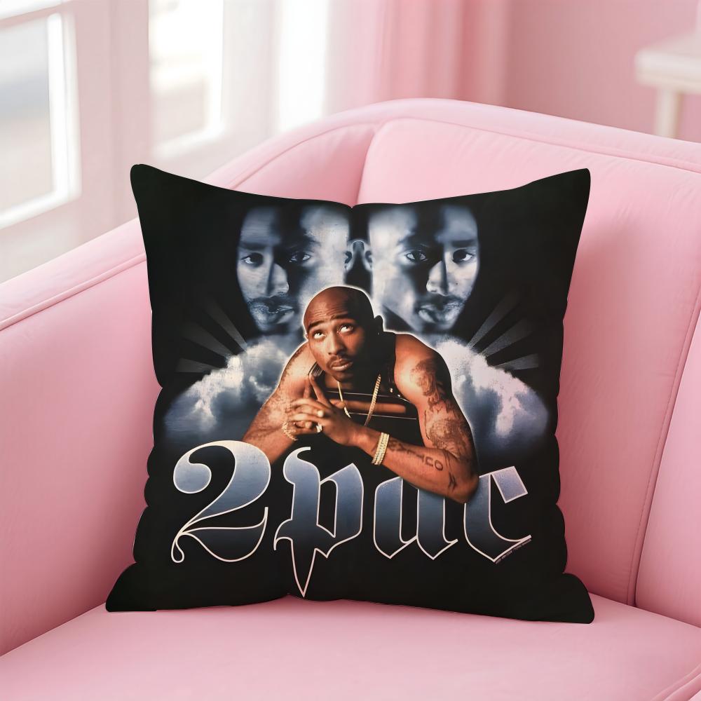 

Legendary HipHop American Rapper TTupac SShakur Cushion Cover Pillow Case Soft Skin Friendly Fabric Concealed Zipper 30X30cm