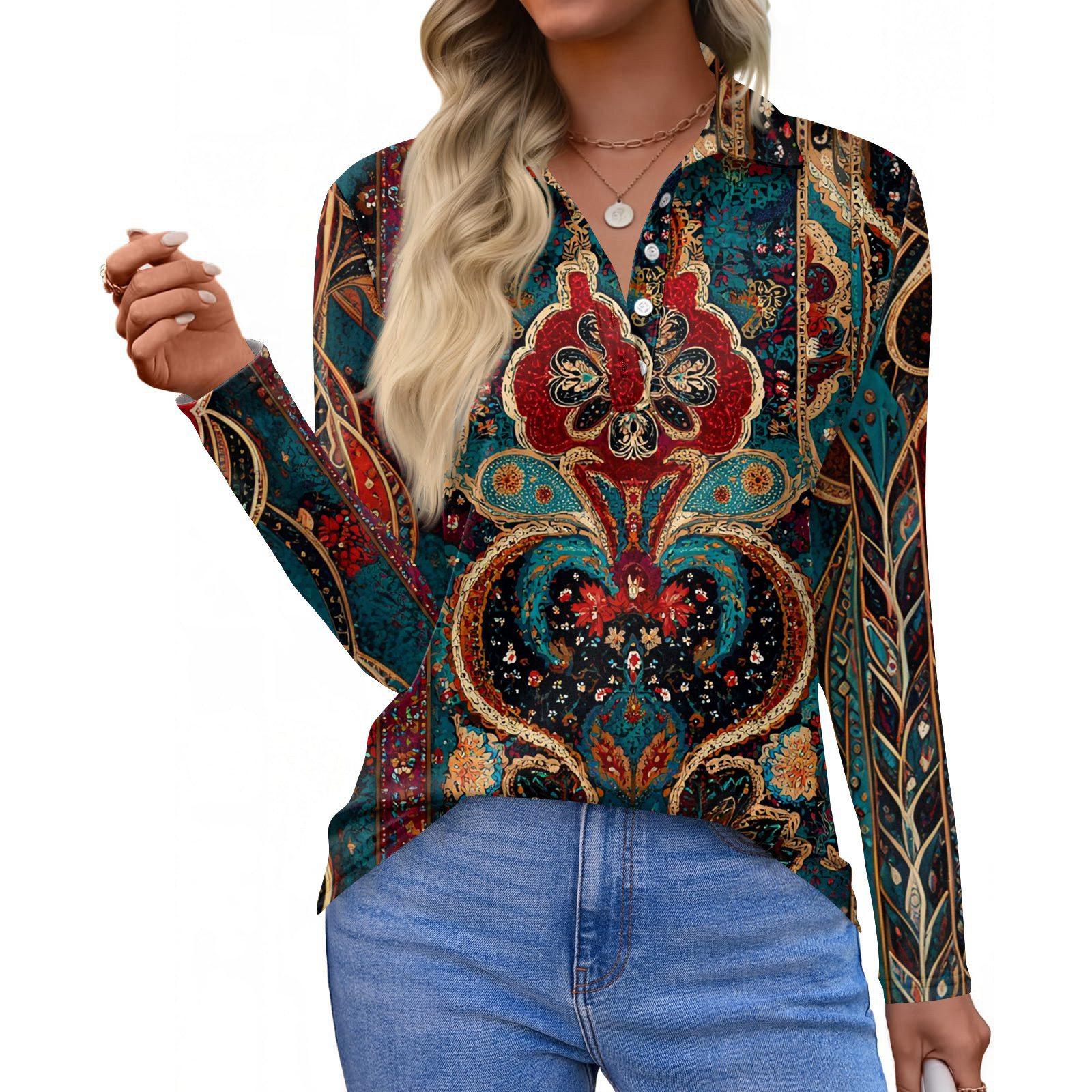 

Женская модная повседневная рубашка с короткими рукавами и принтом с лацканами, женские топы на пуговицах XXL красный