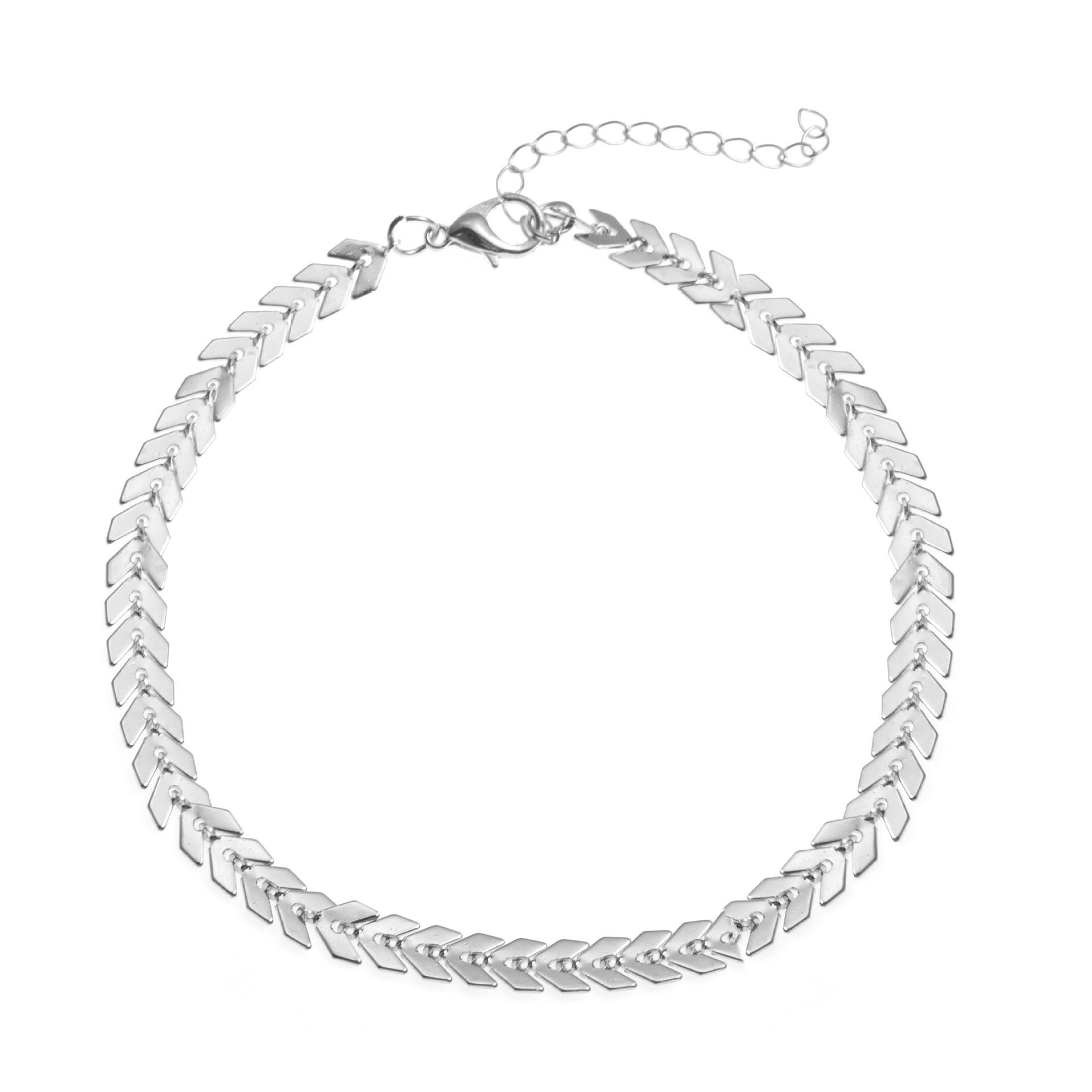 Popular European and American anklets Gypsy summer beach footwear Bohemian aircraft fashionable and versatile серебряный