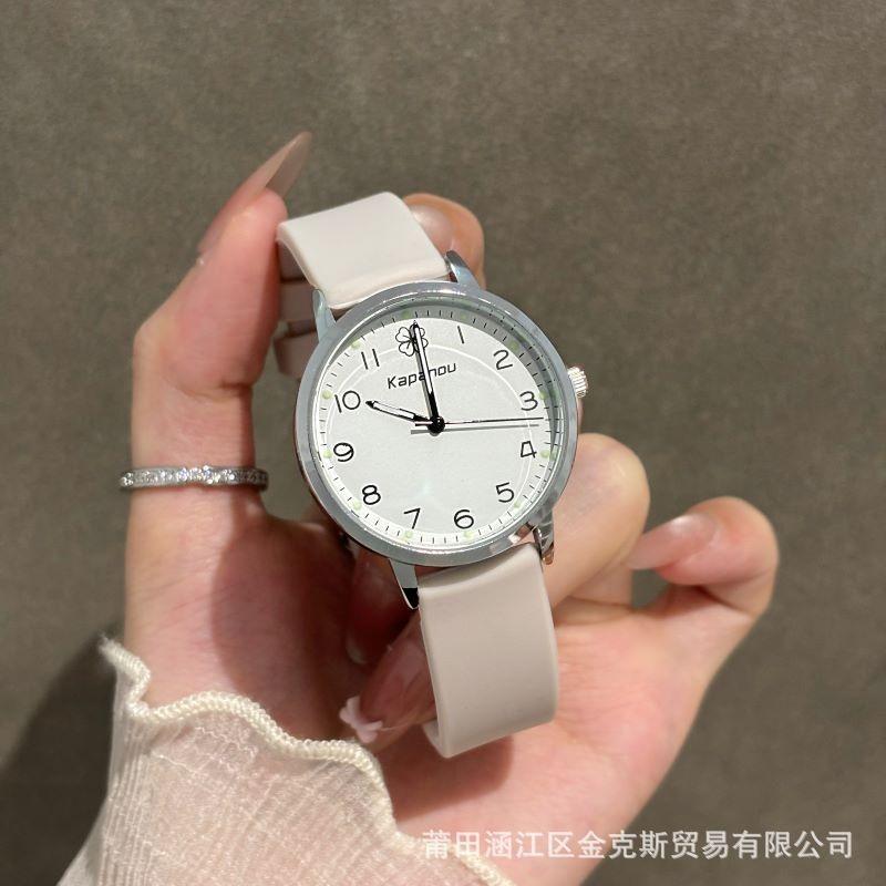 Quartz watch summer simple digital high-end women's watch niche high-value silicone student watch