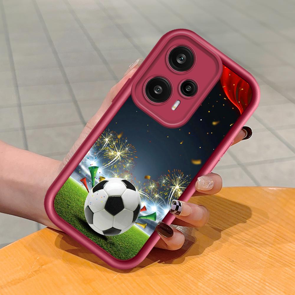 Soft Silicone Square Ladder Printing Pattern Phone Casing Full Cover Camera Shockproof Protection Rubber Case for Xiaomi Redmi