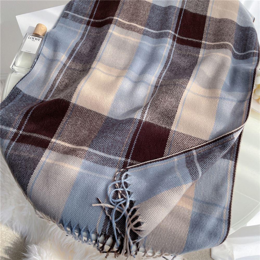 Plaid Tassel Fashion Unisex Warm Scarf Men Scarf Blanket Korean Style Scarves Women Cashmere Shawl