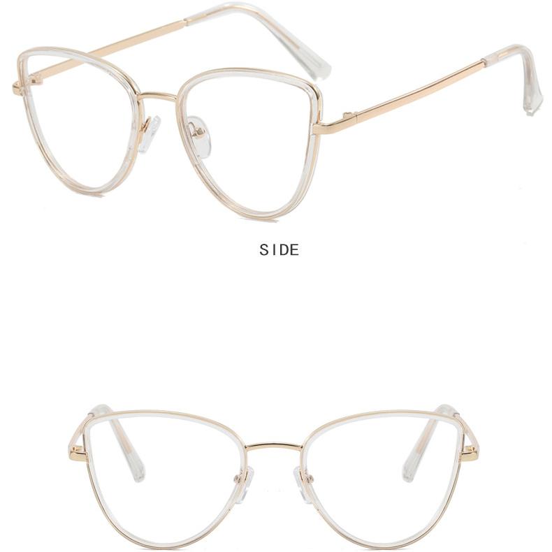 Kadın gözlükleri, anti mavi ışık modaya uygun metal gözlükler, günlük işe gidip gelme, öğrenciler için sokak fotoğrafçılığı gözlükleri