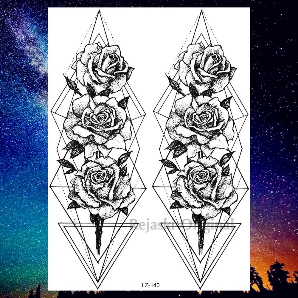 Beautiful Wolf Temporary Tattoos Sticker Fake Colorful Dreamcatcher Coyote Fox Planets Tatoos For Adult Body Art Chest Arm Waterproof Tattoos