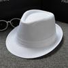 Cappello Panama Jazz Britannico Unisex - Tinta Unita Tessuto Liscio