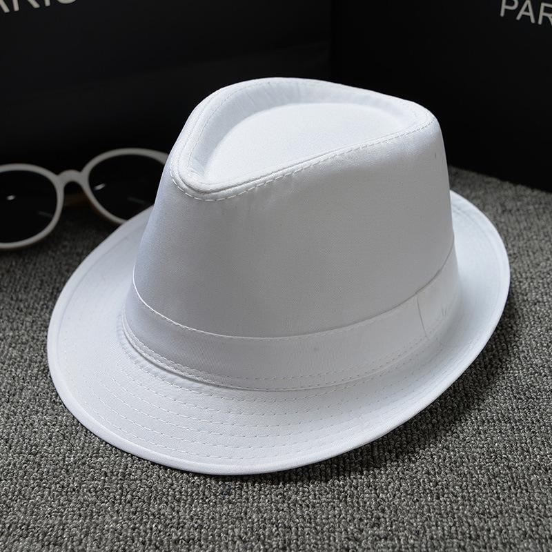 Cappello Panama Jazz Britannico Unisex - Tinta Unita Tessuto Liscio