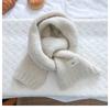 Wind Containing Wool Purple Scarf Girls Autumn and Winter White Wool Warm Thickened Student Scarf