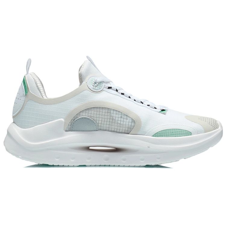 Li Ning Tian Qi Low Top Running Shoes Men Running Shoes White Green ARYR005-1