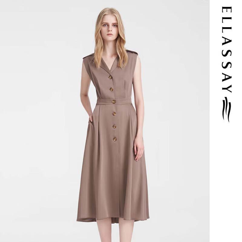 

ELLASSAY Trench Coat Style Sleeveless Dress S