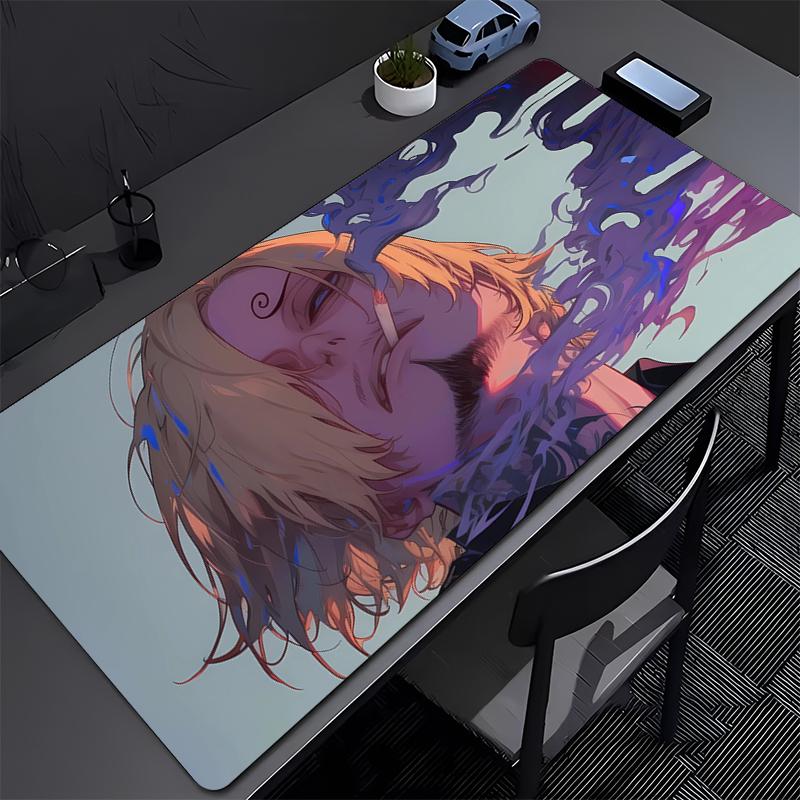 ONE PIECE Sanji Large Mousepad Computer Game Mouse Pad Gaming Accessories NonSlip Printing Deskmat Keyboard Pad PC game Mousepad