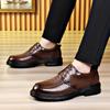 Low-top leather shoes men's cowhide British dress casual men's soft-soled wedding groom leather shoes 2025