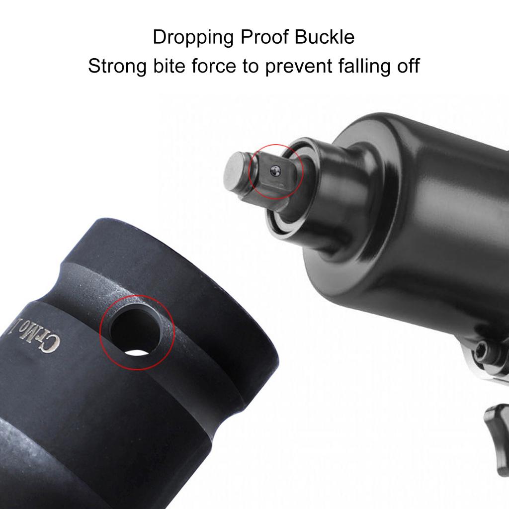 9 Pieces Tap Sockets Cr Molybdenum Steel 1/2 Inch Drive Square Socket Set for Electric Pneumatic Hand Wrench