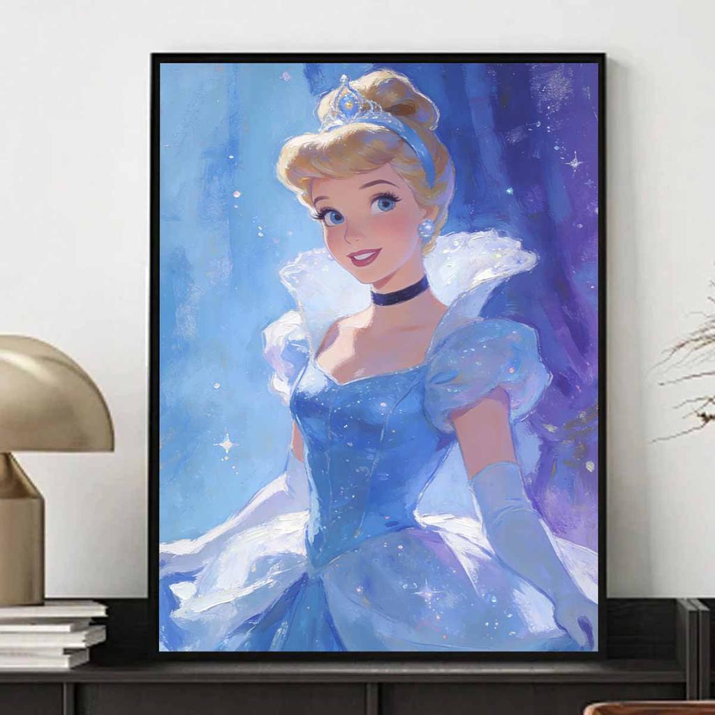 Disney Cinderella Diamond Painted Mosaic Art Painting Kit Handmade DIY Gift Home Decor