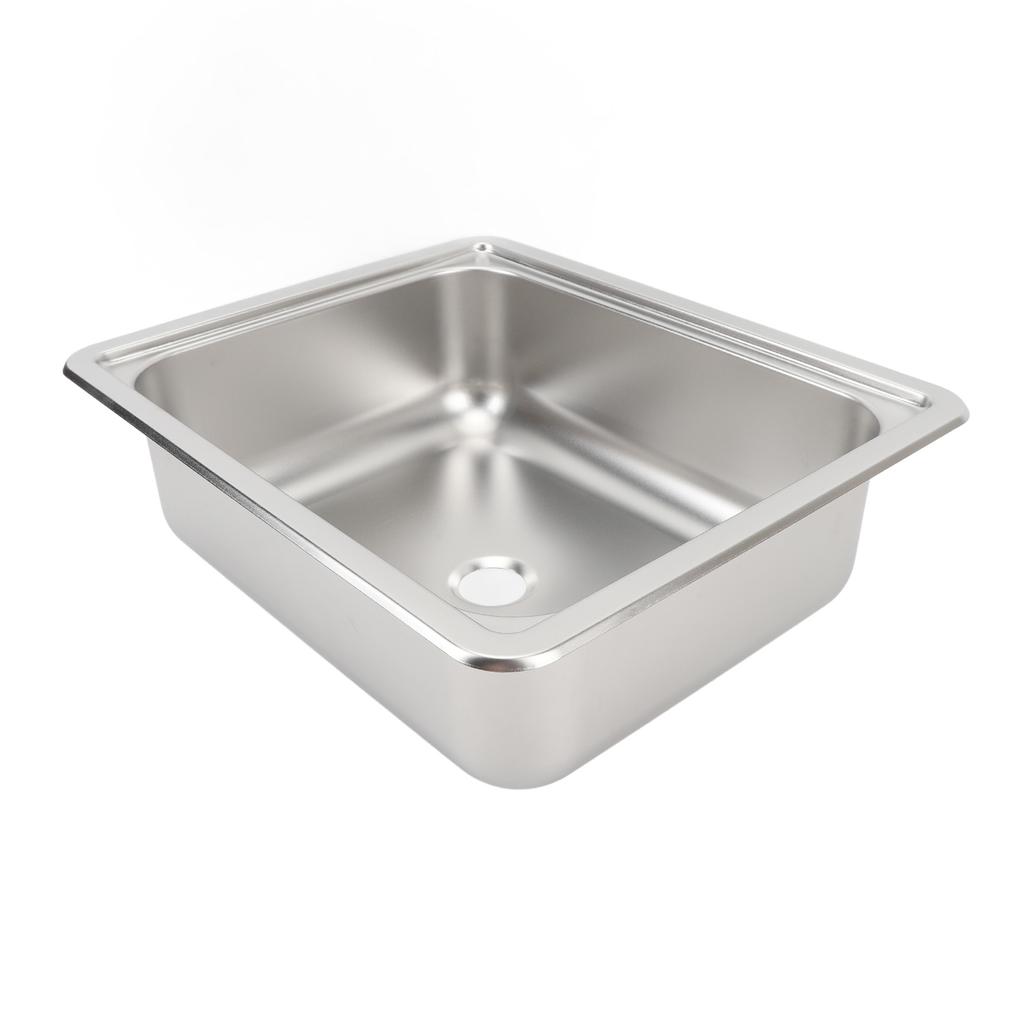 RV 304 Stainless Steel Sink Polishing Square Kitchen Sink Hand Wash Basin with 40mm Sewer Outlet for Boat Caravan
