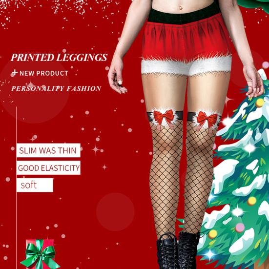 Women Leggings Fake Shorts Suspenders High-Waisted Close-Fitting Tailoring Tights with 3D Fishnet