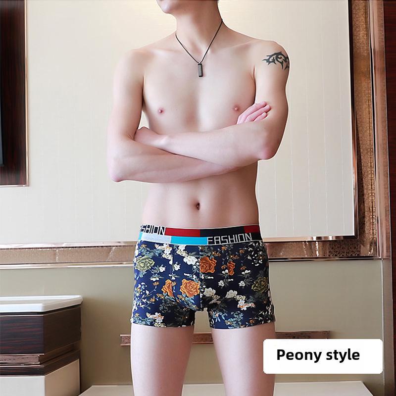 Innilu Boxeri Bărbați Respirabili cu Imprimeu de Toamnă