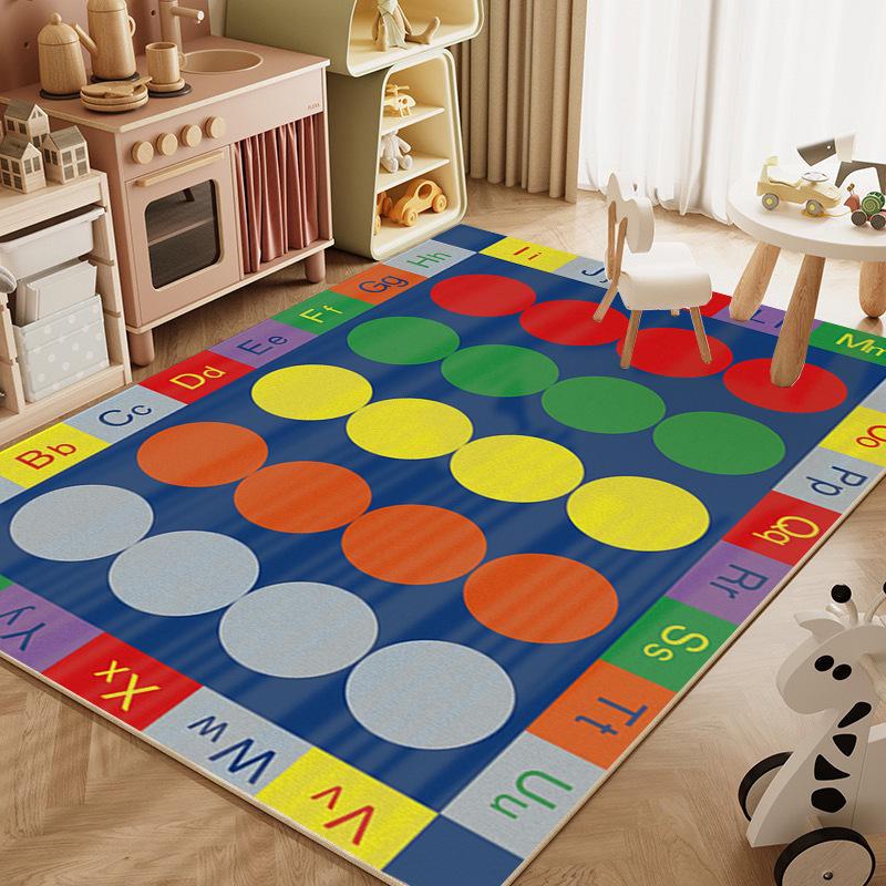 Baby Climbing Mat Household Full Of Dirt-Resistant Washable Crystal Velvet Carpet Kindergarten Children'S Early Education Game Carpet
