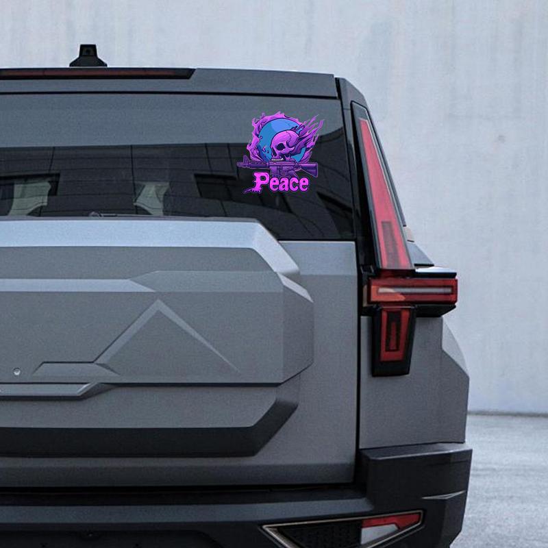 Cool Decals For Trucks PVC Car Stickers In Skull Design With Strong Adhesive Waterproof Decorative Skull Stickers Car