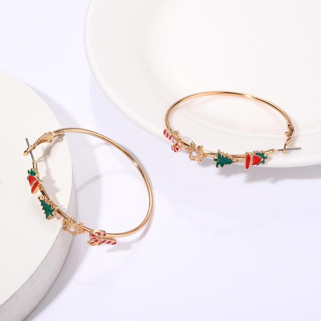 2PC Women's Fashion Christmas Earrings Jewelry Accessories Suitable for Date, Party, Festival Gifts