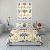 Palm trees and grid. Bedding sets Duvet cover sets Duvet covers Pillowcases(1*Duvet Cover 2*Pillowcases without duvet insert)
