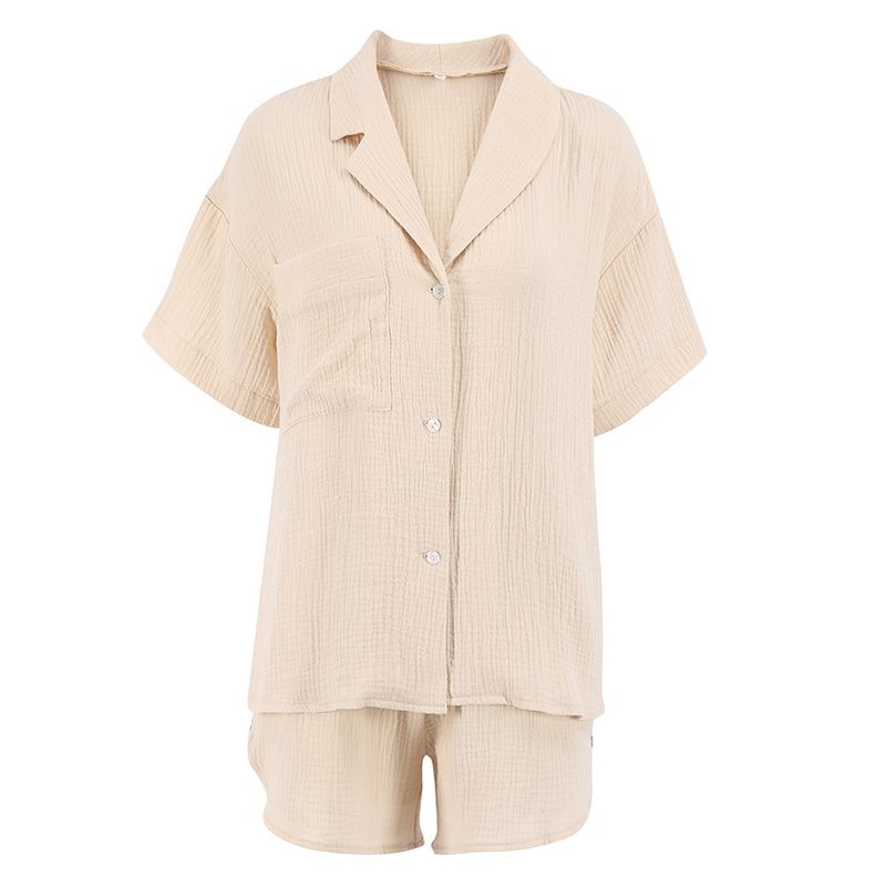 Western Classy Style Shorts Short Sleeve Shirt Casual Fashion Set Shorts Shirt Two Piece Set