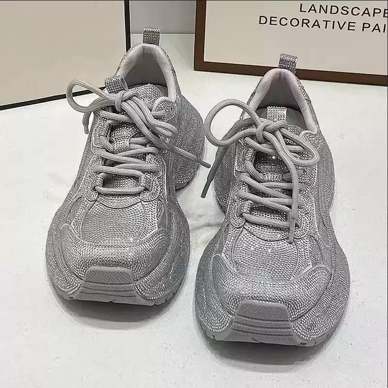 New thick-soled height-increasing casual shoes from Parisian genuine leather rhinonette breathable dad shoes