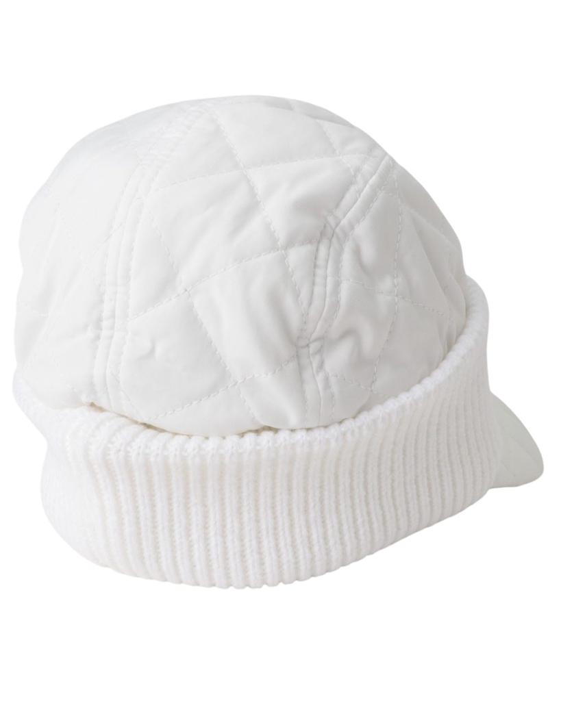 St. Andrews Unisex Brimmed Knit Cap (Polyester Taffeta) / Golf Hat / 042-5287153 030_White FR