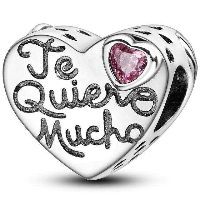 925 Silver Heart Silver Series Pendant Charm Beads Fit Original Bracelet Necklace For Women Diy Making Jewelry Gift