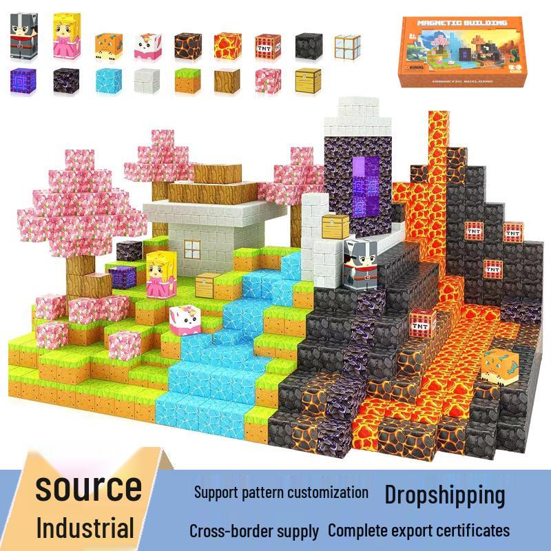 

Cherry Blossom Mine Magnetic Cube Construction Set - Children s Educational Toy