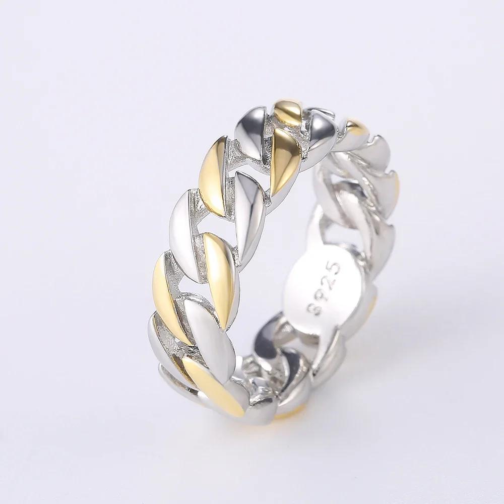 New Metallic Chain Rings Men And Women Simple Design Hip Hop Party Cool Accessories Versatile Punk Style Jewelry Couple
