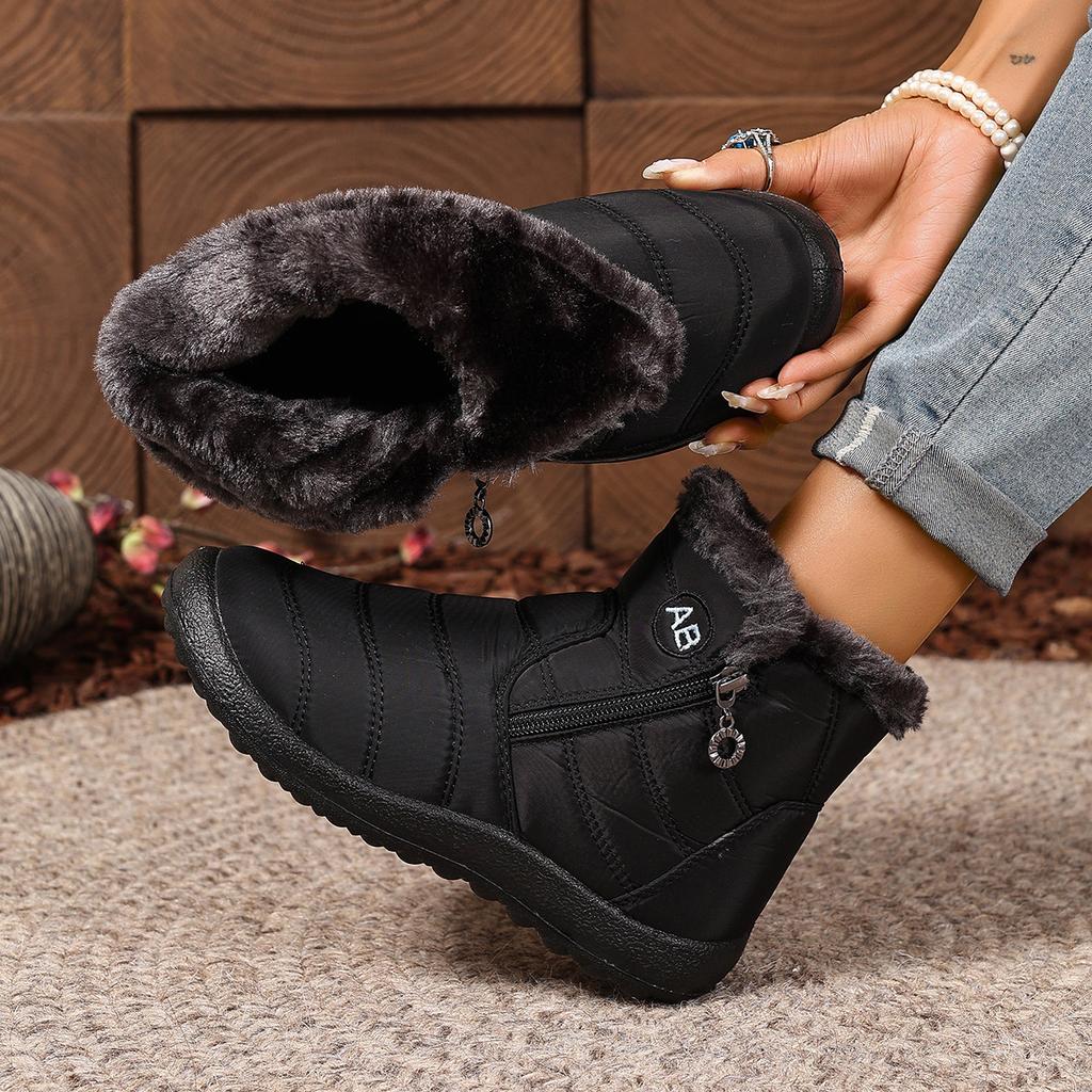 Cotton Boots Women's Winter New Foreign Trade Large Size Piled Thickened Boots Lightweight Fashion Cotton Shoes Warm Snow Boots