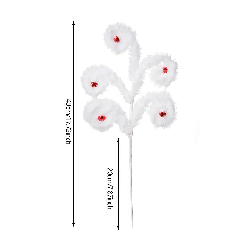 

Рождественский реквизит для украшения площадки Изысканный плюшевый дизайн Рождественская атмосфера Украшения для рождественской елки Рождественский подарок 43 см белый