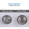 Sink Drain Strainer With PP Cover Kit Dual-Layer 69mm Stainless Steel For 54-60mm Kitchen Leak Prevention Drain Spare Parts
