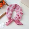 Flower Floral Print Scarves Kerchief Bandanas 55cm Headscarf Hair Ribbon Accessories  for Women
