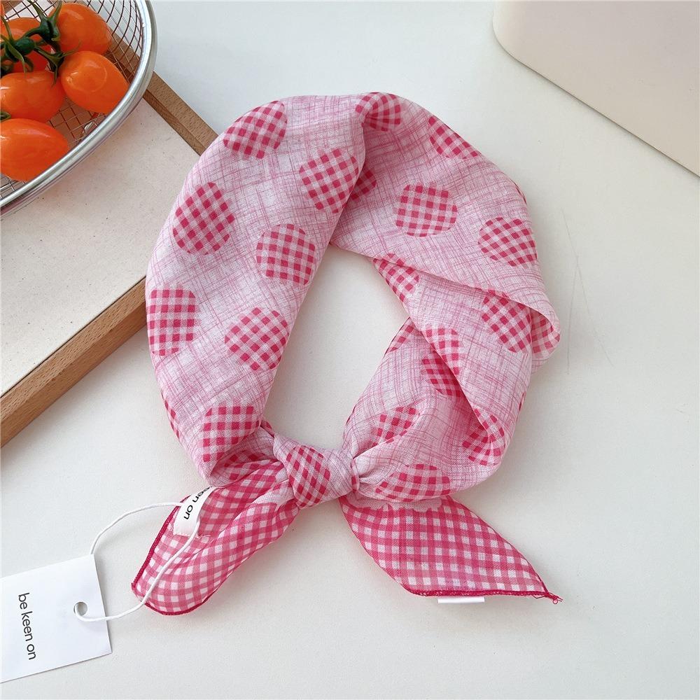 Flower Floral Print Scarves Kerchief Bandanas 55cm Headscarf Hair Ribbon Accessories  for Women