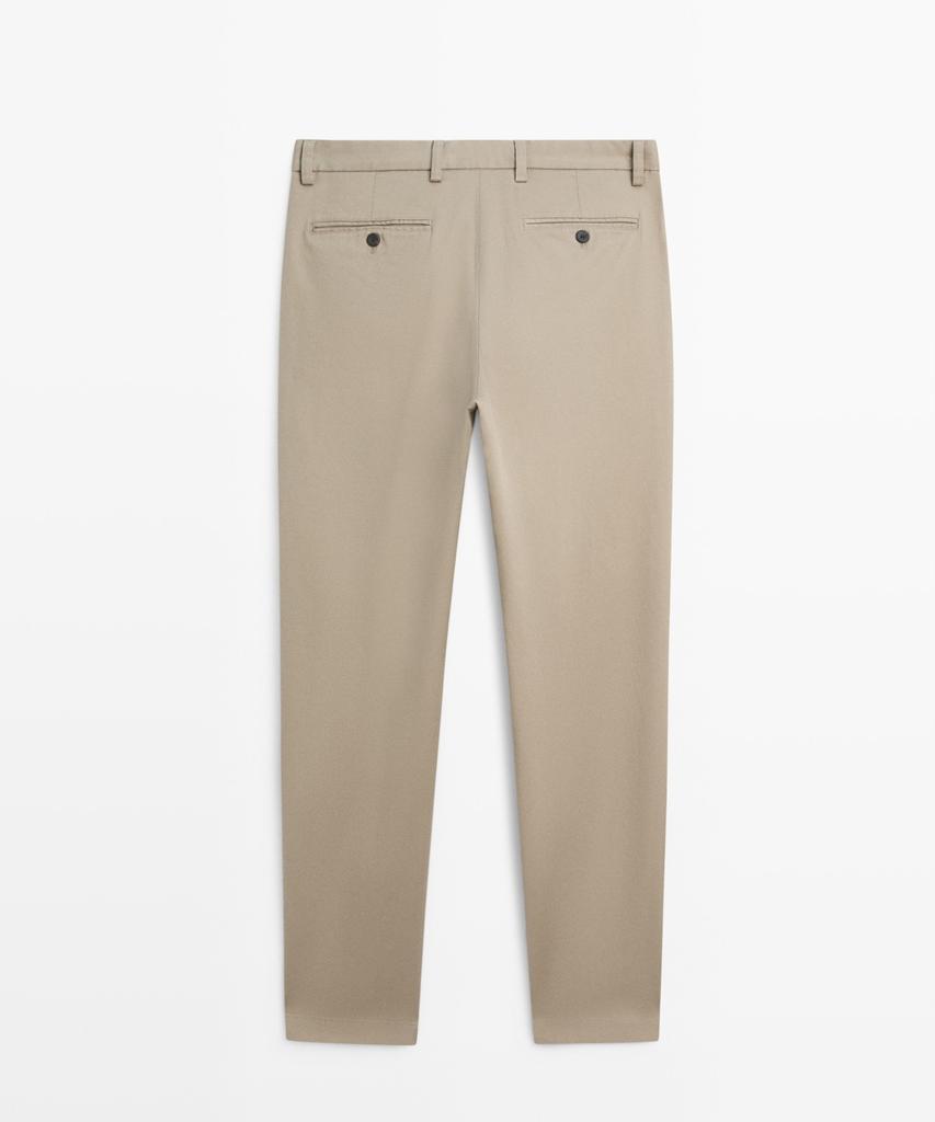 Masimodutti Cotton Blend Slim Fit Pants