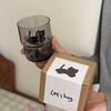 Niche Homemade Black Cat Tempered Glass Cup, Han Nai High Temperature Water Cup Gift, Can Be Stacked Cold Drink Cup