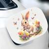 QT2329#15cm Easter Bunny & Tulips Car Sticker, Suitable for Laptop, Car, Truck, Van, SUV, Motorcycle, Bumper, Window