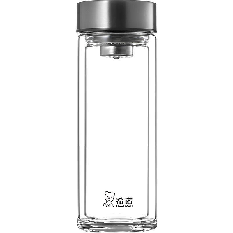 Heenoor Double Wall Glass Tea Infuser Tumbler